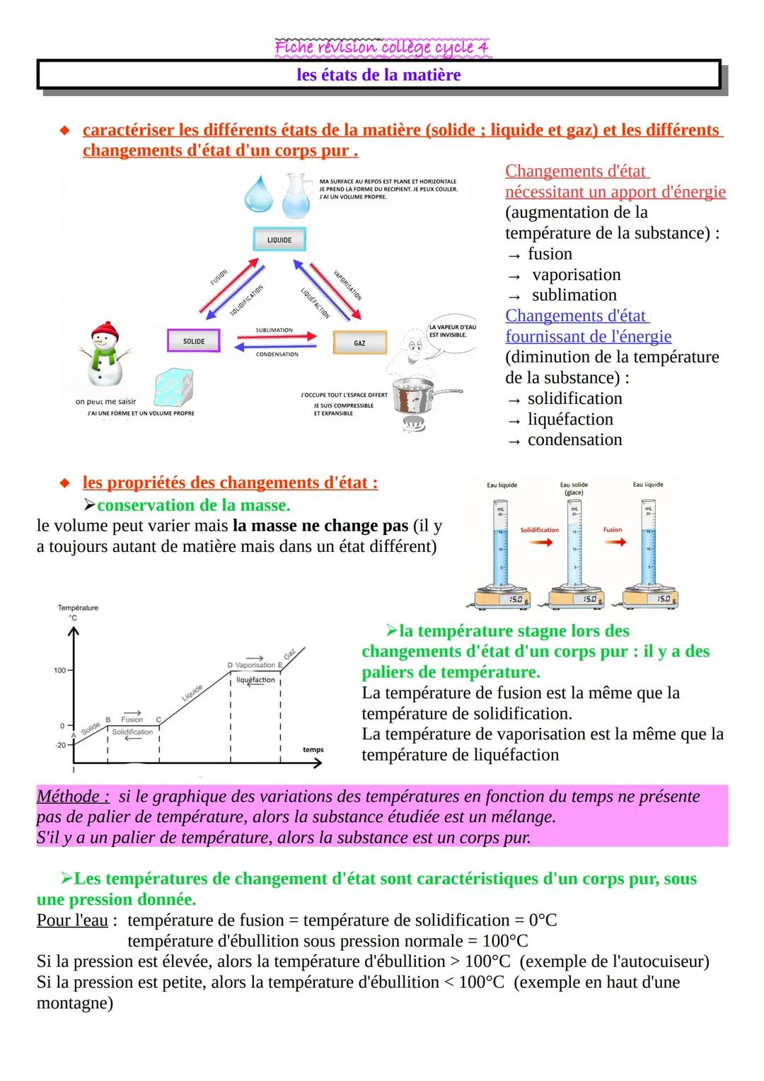 Etat de la matière
