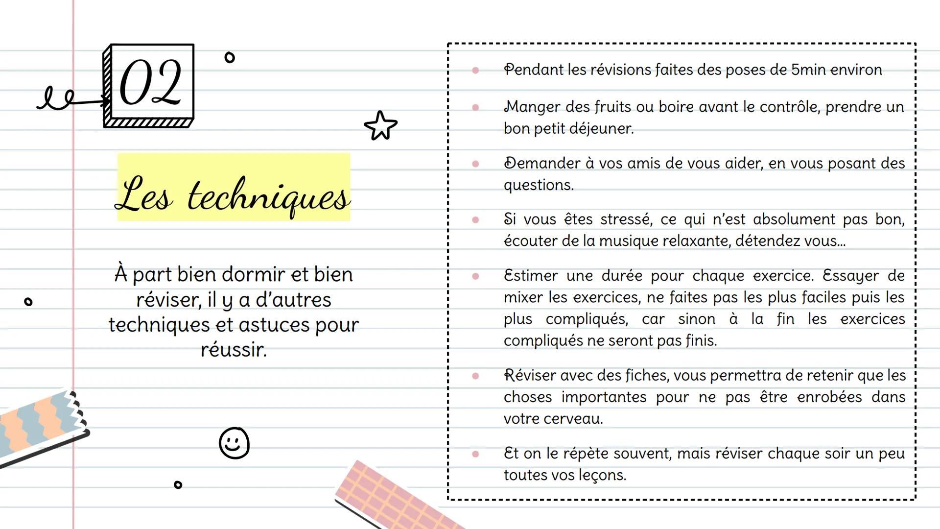 ☆
حمو
*
о
Les meilleurs choses
à faire
Avant la rentrée
'
Prenez des notes *
01
Sommaire
Les fournitures
Les principales choses
qu'il faut a