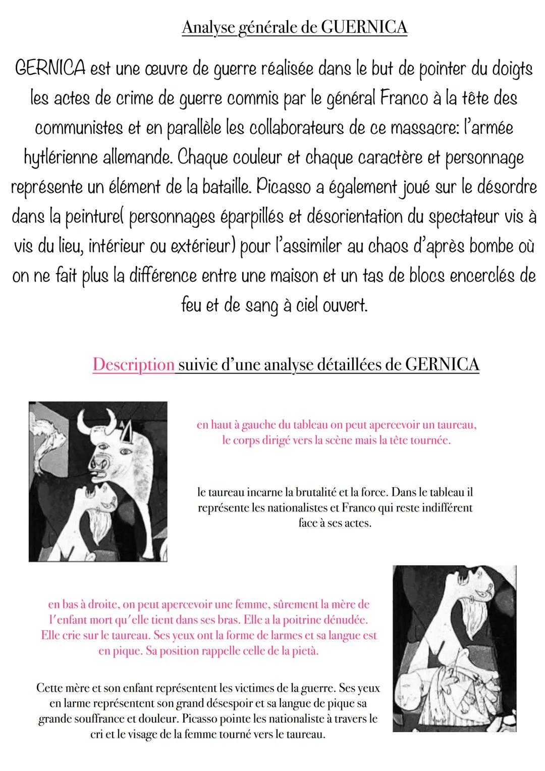 # GUERNICA
Quelques repères historiques
En 1937, l'Espagne était en pleine guerre civile opposant les
nationalistes aux républicains. Guer