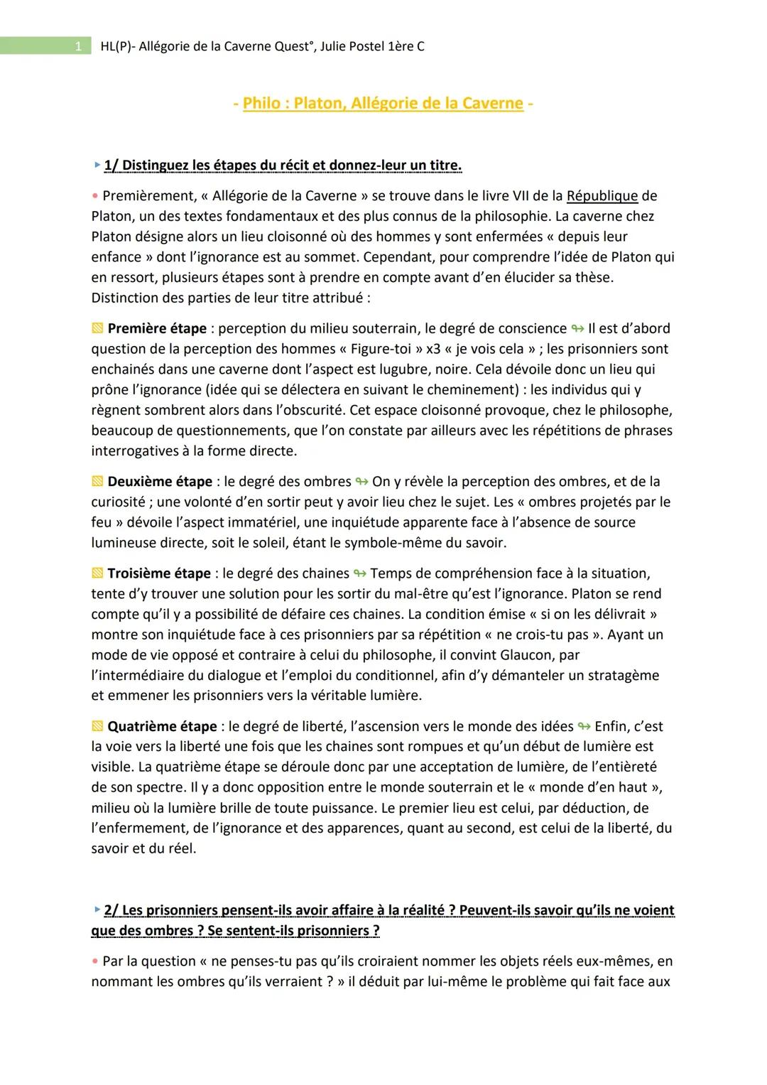 HLP- Platon, la caverne 🧌🪞