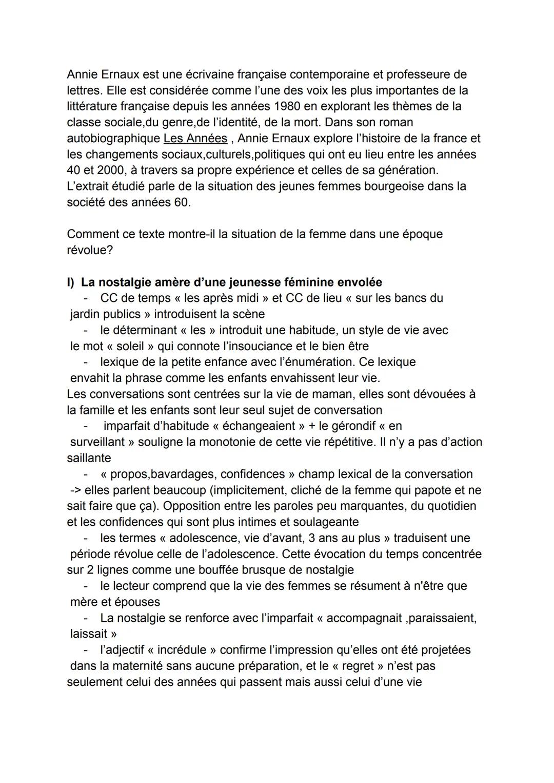 Annie Ernaux est une écrivaine française contemporaine et professeure de
lettres. Elle est considérée comme l'une des voix les plus importan