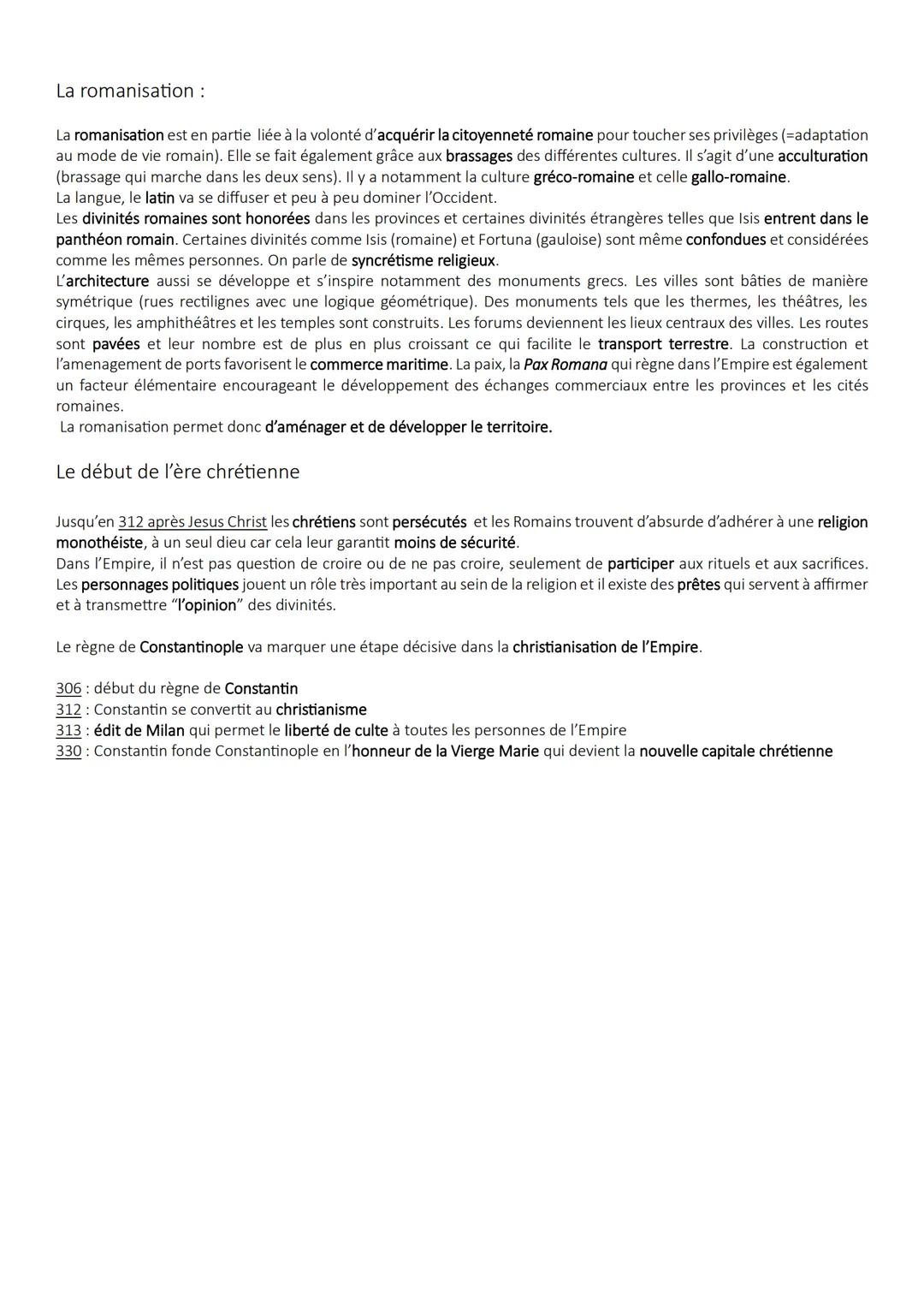 L'Empire romain
Lorsqu'on étudie la fondation de Rome, il est important non seulement de prendre en compte mais aussi de distinguer
le passé