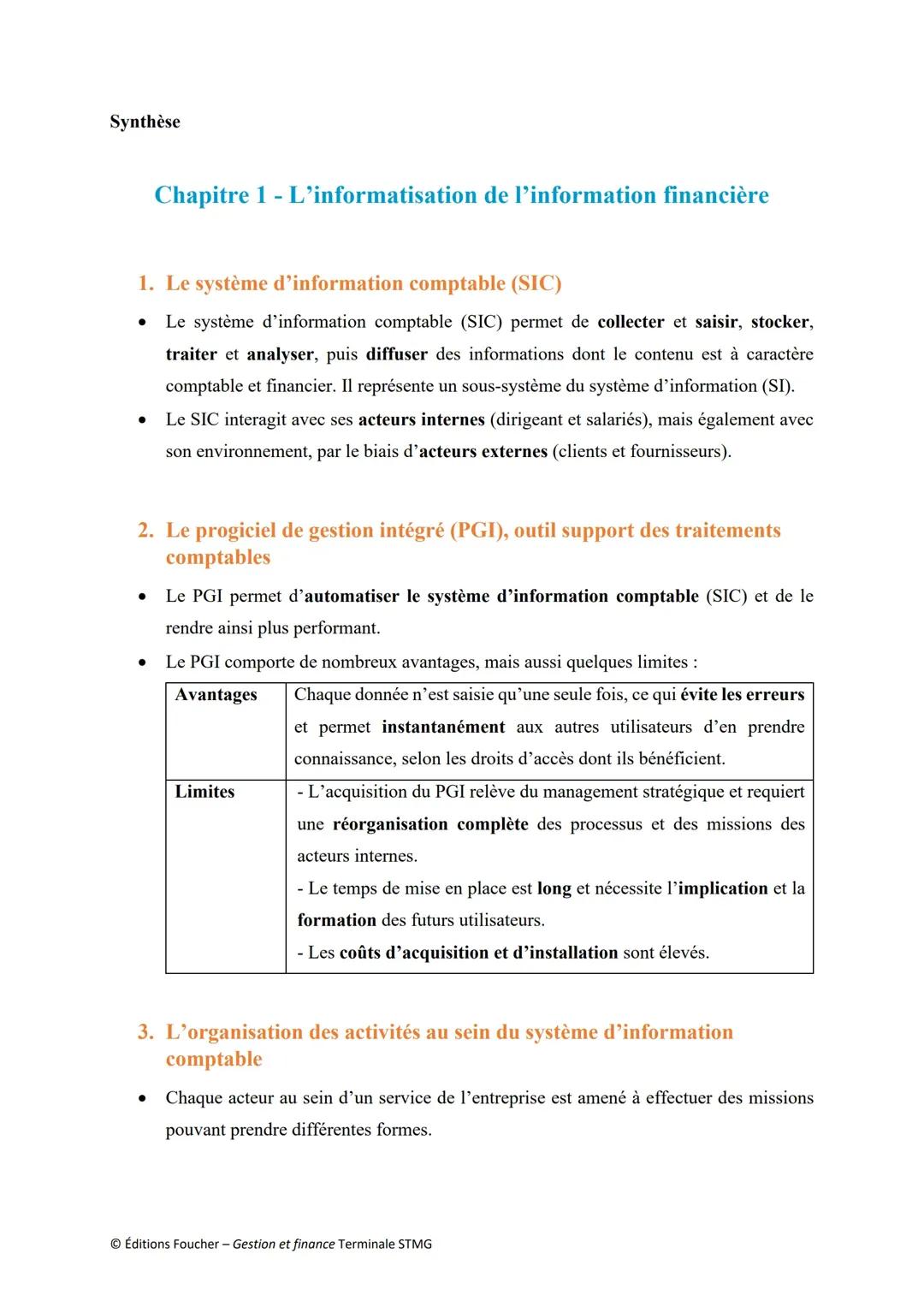 L’informatisation de l’information financière