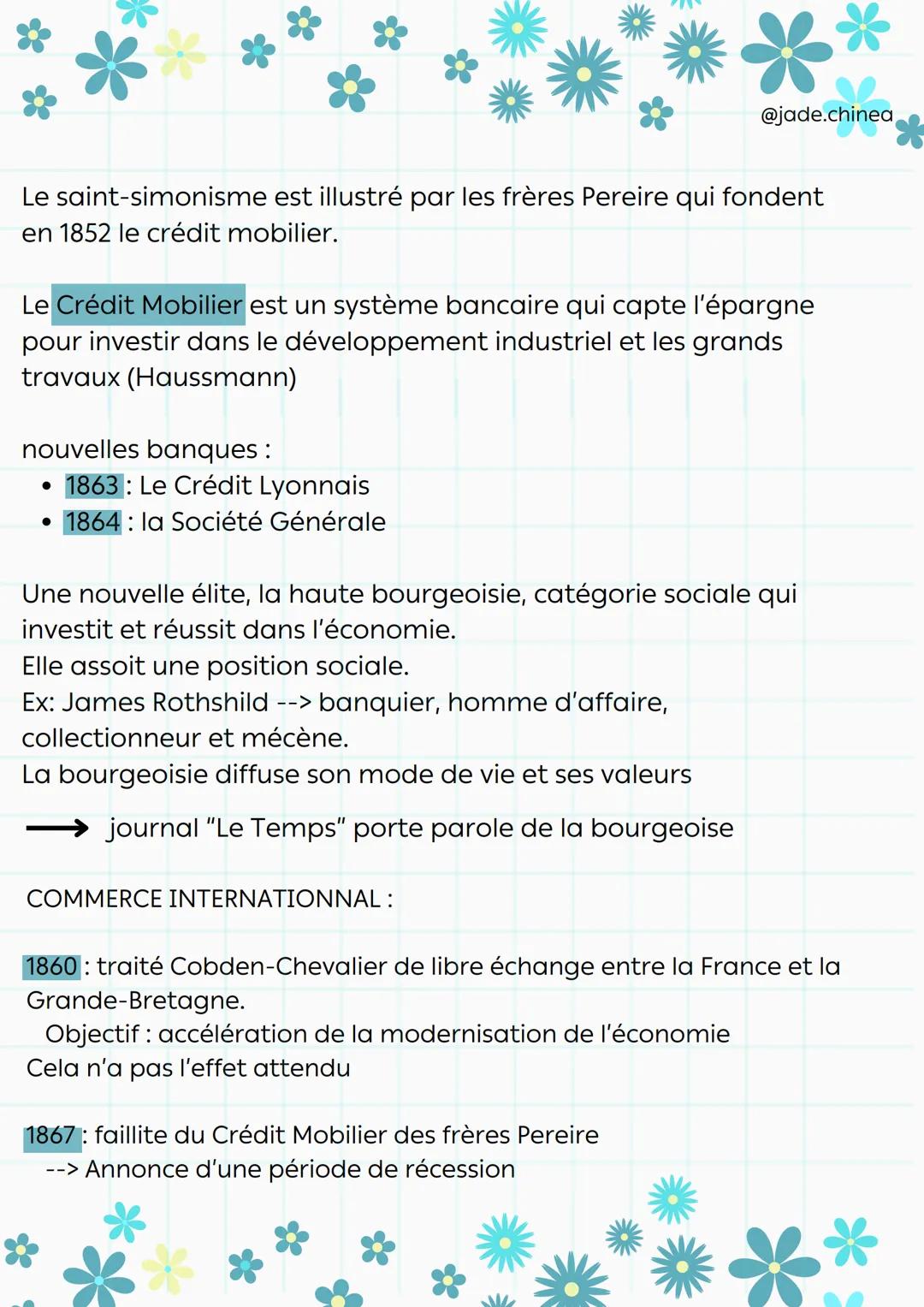 industrialisation
@jade.chinea
transformations économiques et sociales
I) Une france qui s'industrialise et s'urbanise
A) Industrialisation