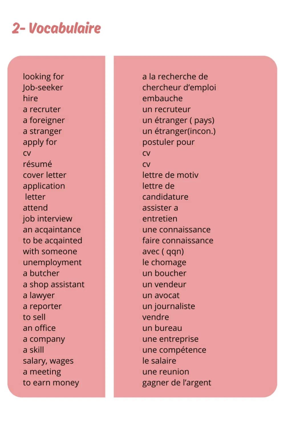 ANGLAIS
1- Grammaire
Le présent simple
On emploie le présent simple pour parler de ses habitudes ou de ses gouts,
pour exprimer une vérité g