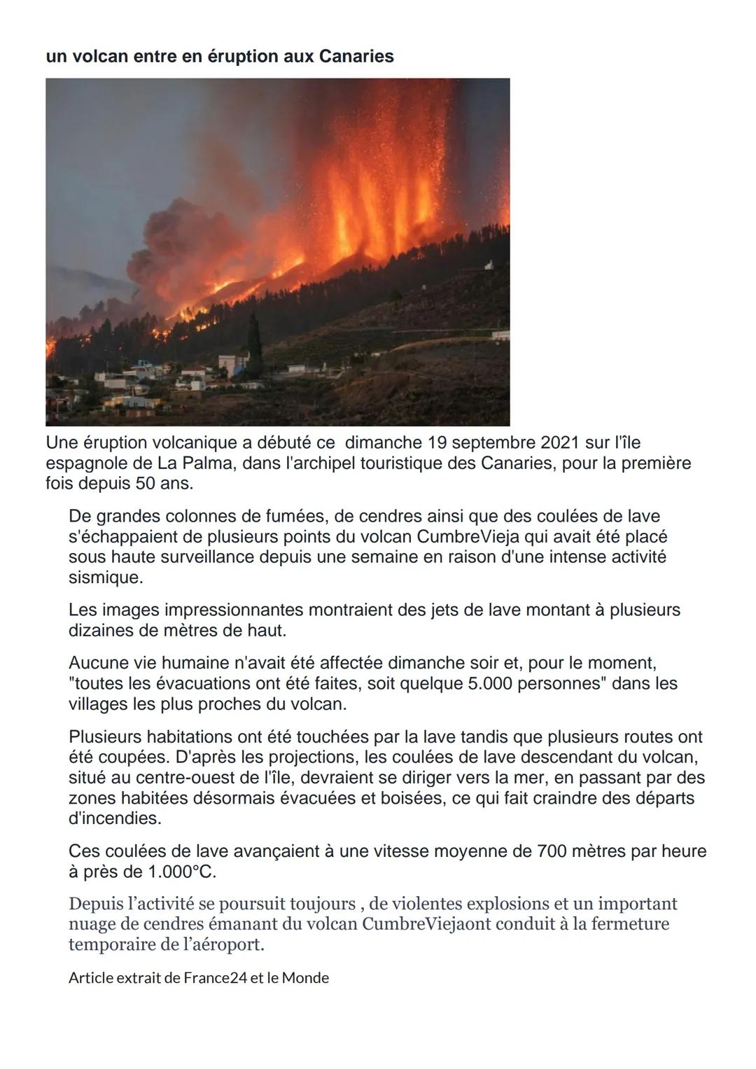 Exemple de catastrophes :
Tempête, inondations, tremblement de terre, incendies, éruptions volcaniques,
pollution air, pollution eau
L'hom
