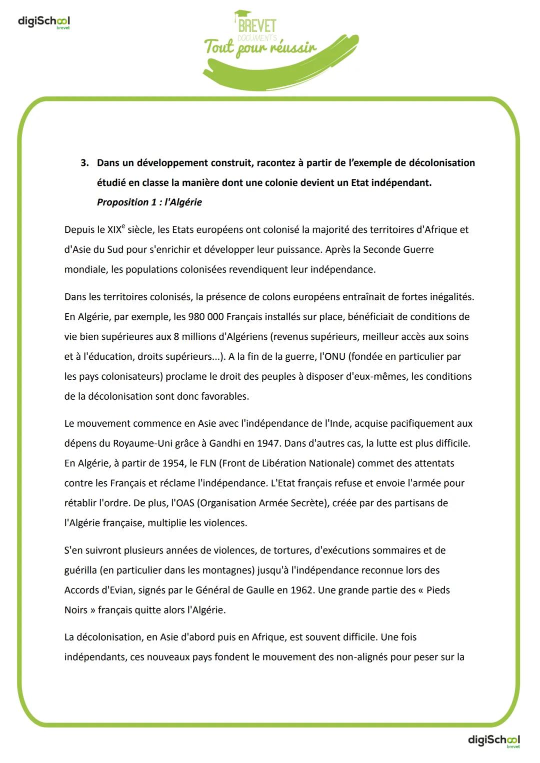 digiSchool
BREVET
DOCUMENTS
brevet
Tout pour
réussir
CORRECTION
DNB METROPOLE
SESSION 2014
HISTOIRE - GEOGRAPHIE - ECJS
PREMIERE PARTIE: HIS