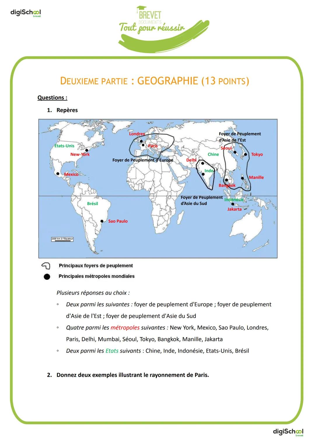 digiSchool
BREVET
DOCUMENTS
brevet
Tout pour
réussir
CORRECTION
DNB METROPOLE
SESSION 2014
HISTOIRE - GEOGRAPHIE - ECJS
PREMIERE PARTIE: HIS