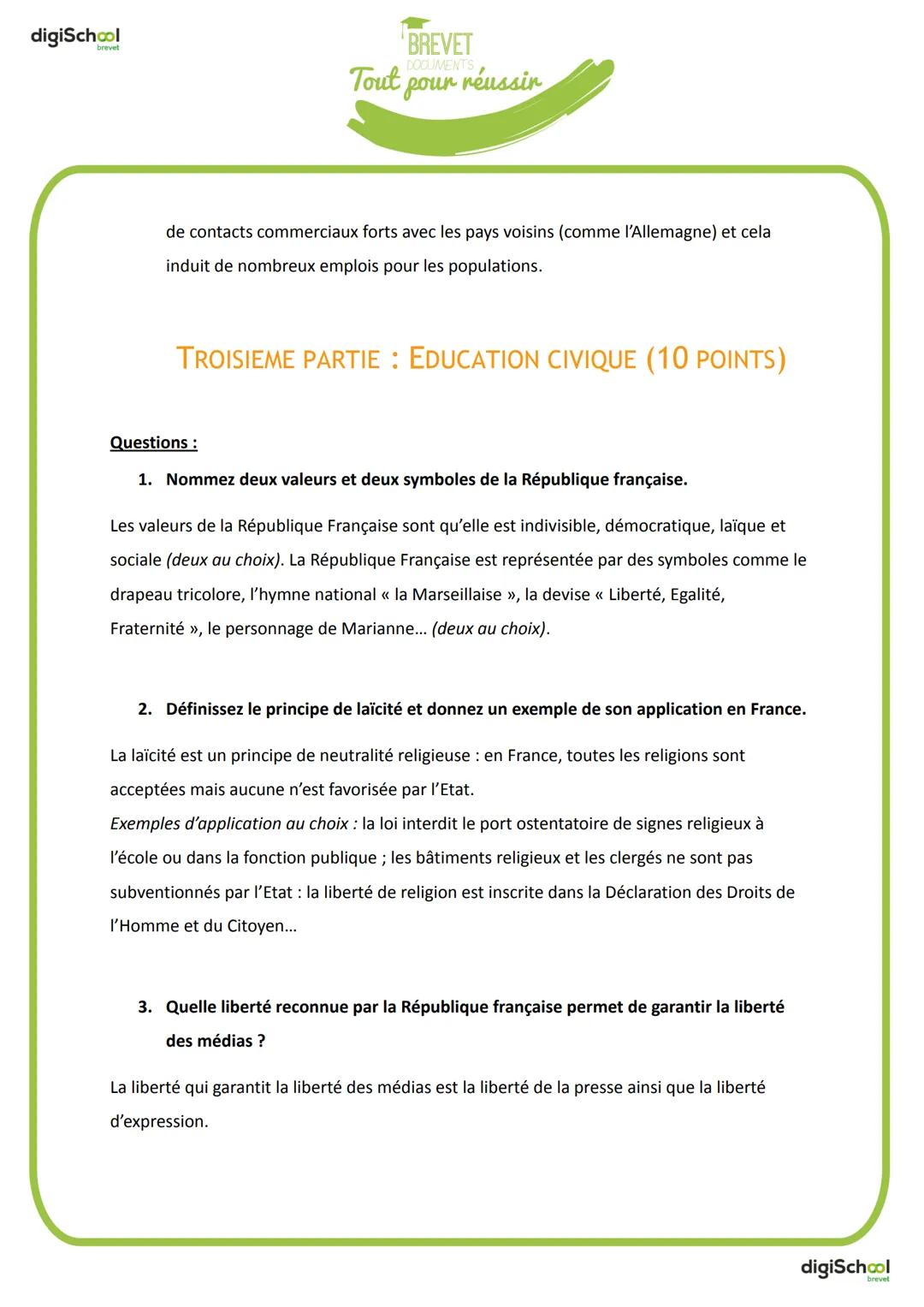 digiSchool
BREVET
DOCUMENTS
brevet
Tout pour
réussir
CORRECTION
DNB METROPOLE
SESSION 2014
HISTOIRE - GEOGRAPHIE - ECJS
PREMIERE PARTIE: HIS