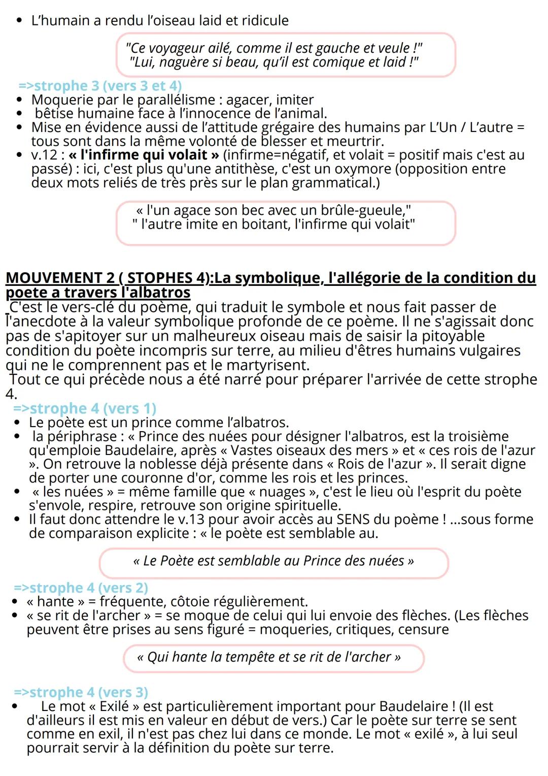 # L'ALBATROS
Texte 3
Alchimie poétique: la
boue et l'or
I-INTRO:
AUTEUR:
*   Charles Baudelaire: héritier bourgeois
*   Fréquente de nomb