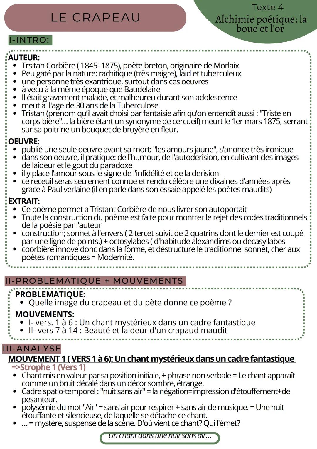 Le crapaud- Tristan corbière