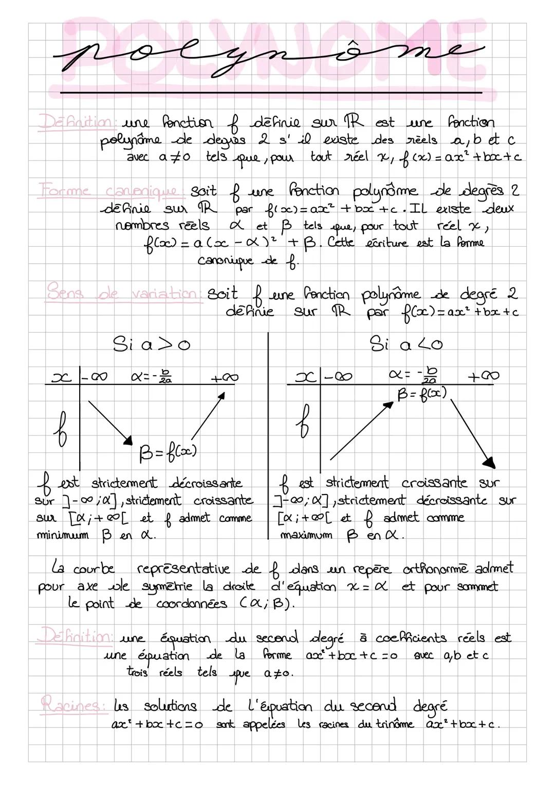 Polynôme du second degré