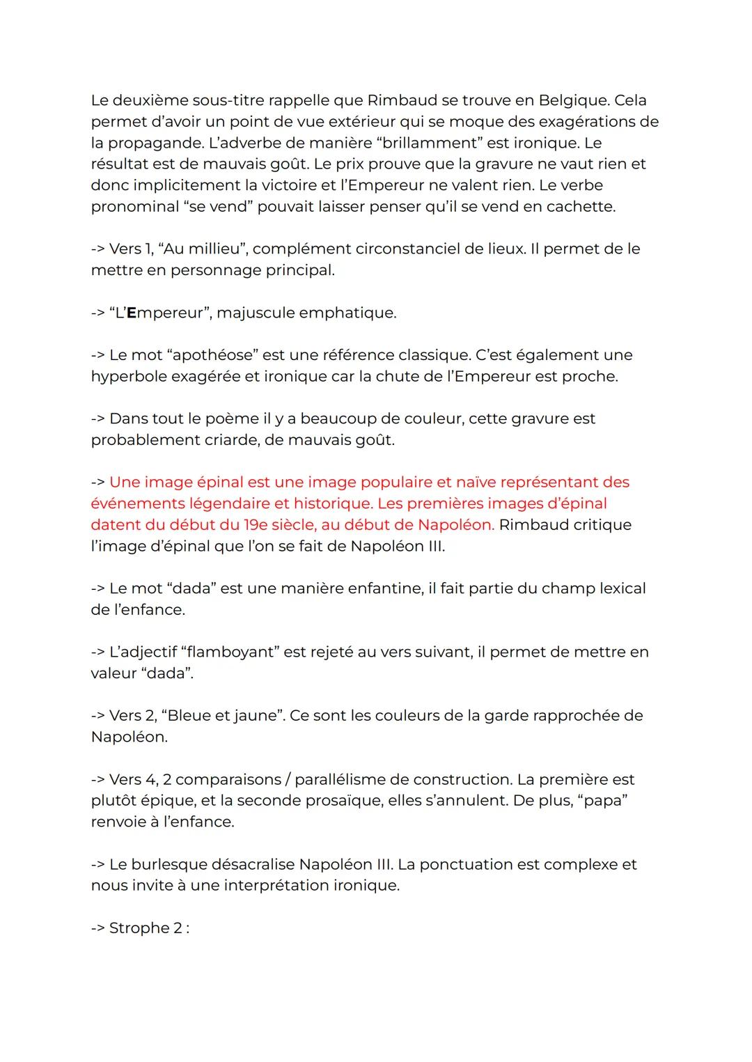 Français - Texte n°7:
Objet d'étude: La poésie du XIXe au XXIe siècle
Titre : Arthur Rimbaud - "Cahiers de Douai" - "L'éclatante victoire de