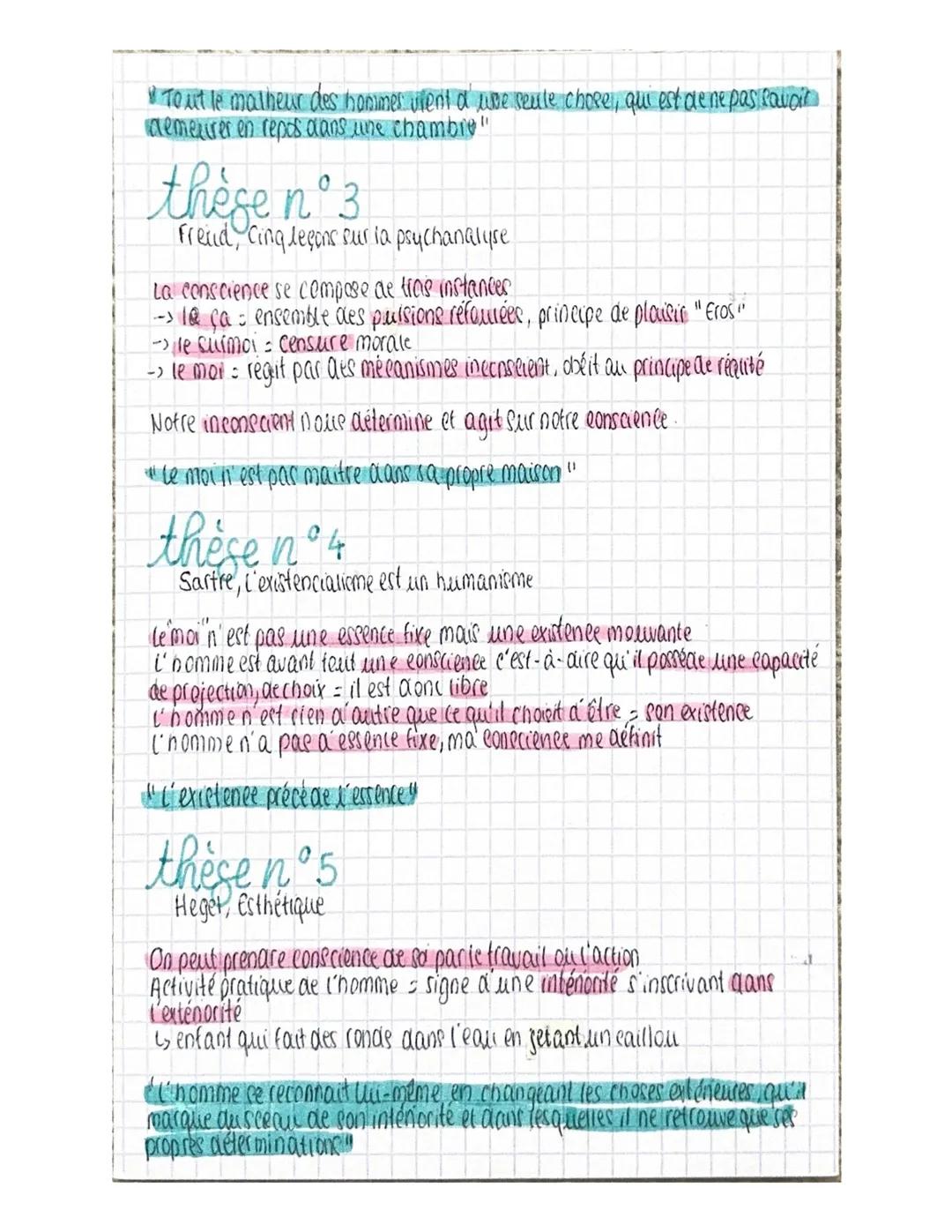= La conscience
faculté de représentation
quipemel a appréhender
Subiectivement des phénoménes
intérieurs et extén eurs
I définitions poss
