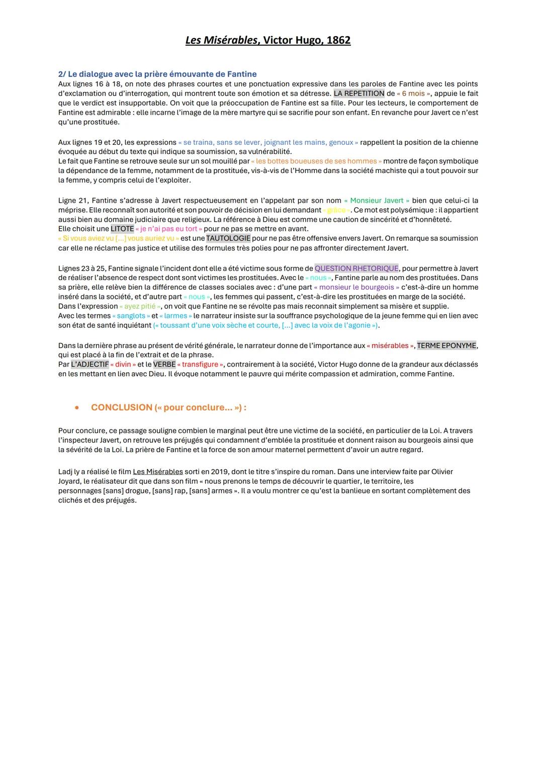 Les Misérables, Victor Hugo, 1862
INTRODUCTION:
Présentation auteur/œuvre : Victor Hugo était un grand auteur du 19ème siècle ainsi qu'un ho