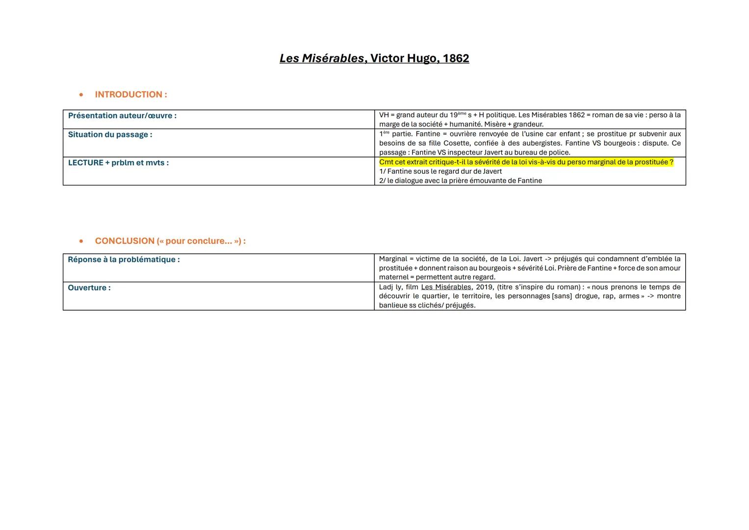 Les Misérables, Victor Hugo, 1862
INTRODUCTION:
Présentation auteur/œuvre : Victor Hugo était un grand auteur du 19ème siècle ainsi qu'un ho