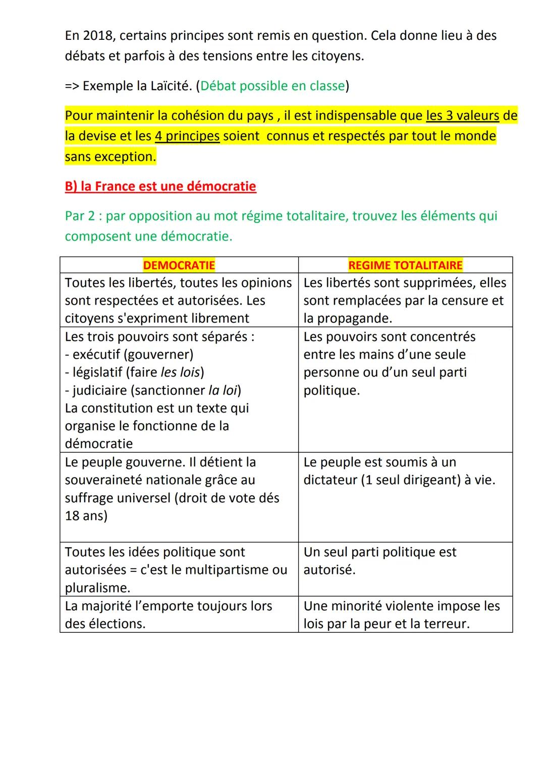 LA CITOYENNETE FRANCAISE ET EUROPEENNE
Problématique: Quels sont les fondements de la République et de la
citoyenneté française et européenn