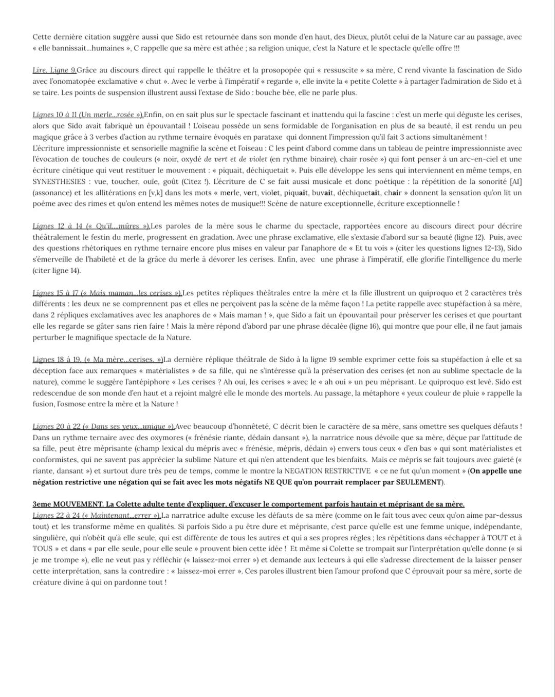 9. LE MERLE ET LE CERISE
Umim 301
introduction
Alors que colette (1873-1954)
s'était jure de me pas poalé de sa
mêre morte en 1912 pouse me