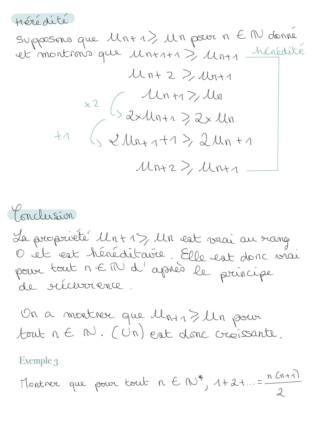 Exemple 1
Chapitre 2: raisonnement par recurrence
On veut demontrer que
n
2">+1
pour
nE N
Initialisation
on
2°
vénifie que
pour
=
1
+ 1 = 1