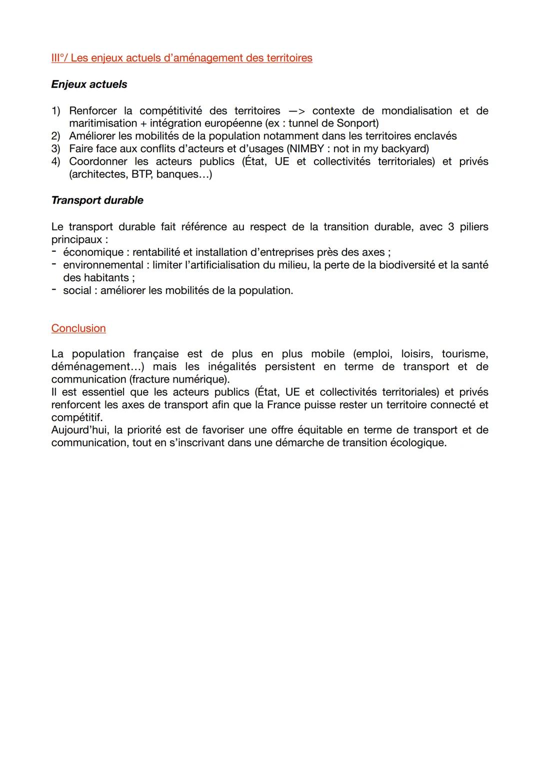 # CHAPITRE 6 - LA FRANCE: MOBILITÉS, TRANSPORTS ET ENJEUX
# D'AMÉNAGEMENT
Les mobilités se sont multipliées et diversifiées ces dernières a