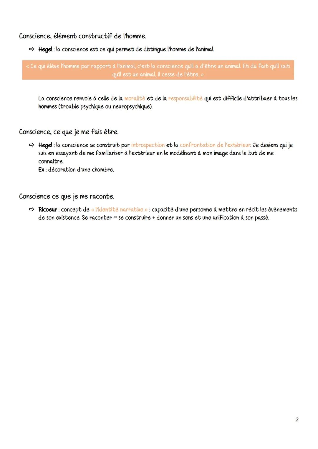 Laconscience
Définition:
Capacité à prendre
connaissance du monde et sois
même par l'esprit.
Conscience, une chose pensante:
On distingue la