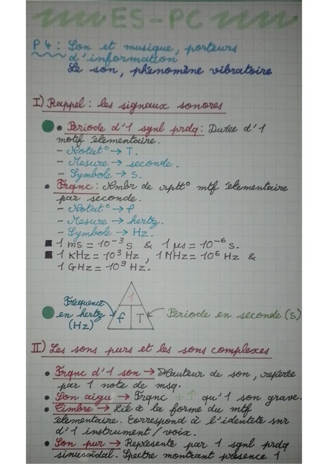 Le son, phénomène vibratoire