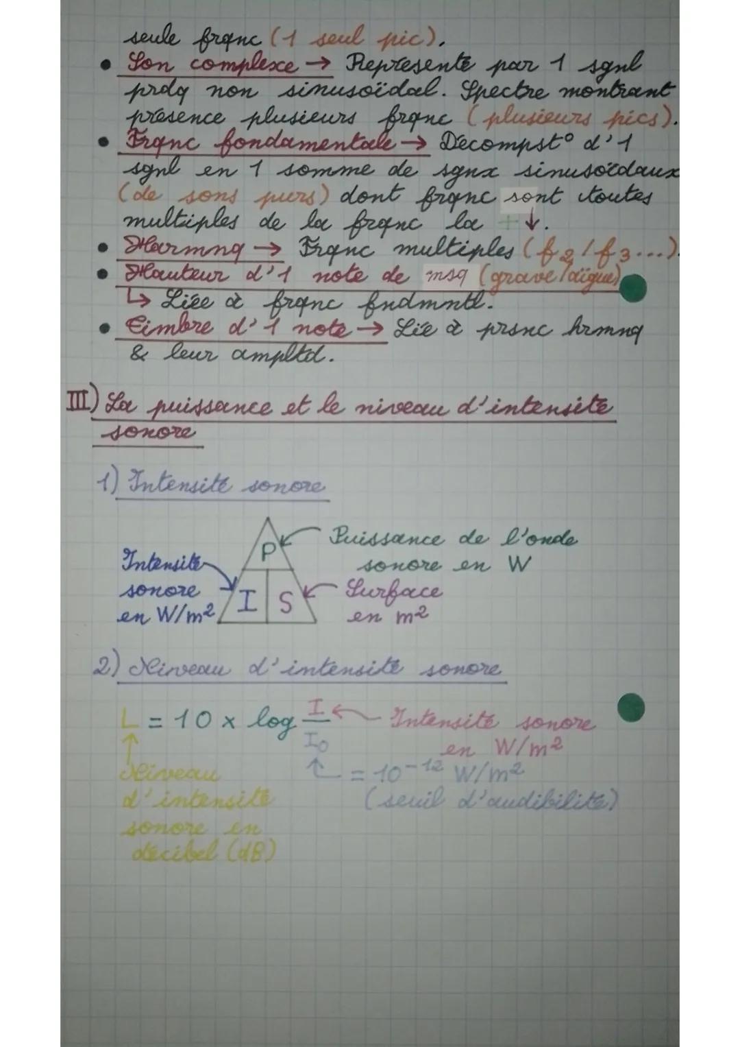 uwES-PC un
P4: Lon et musique, porteurs
d'information
Le son, phénomène vibratoire
I) Rappel : les signaux sonores
•
• Periode d'l synl prdy