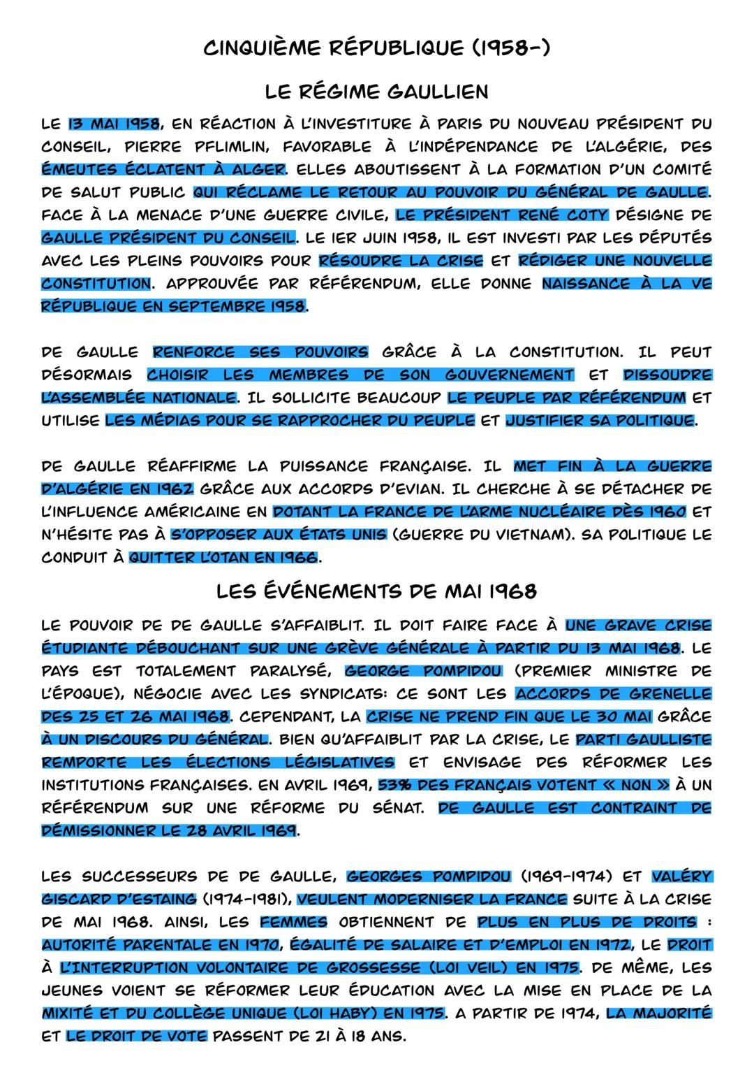 La cinquième république