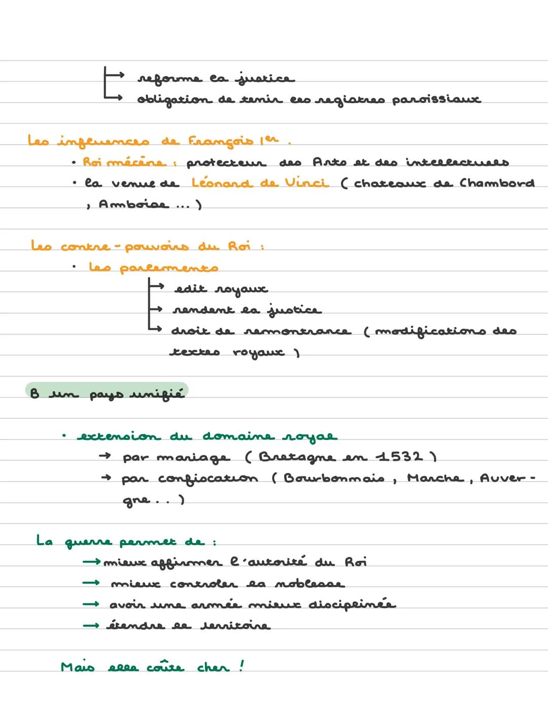 •
L' affirmation de l'état dans le royaume de France
Introduction:
Debut du 16°s → Cente affirmation de la Monarchie et mise
e absolutisme
e