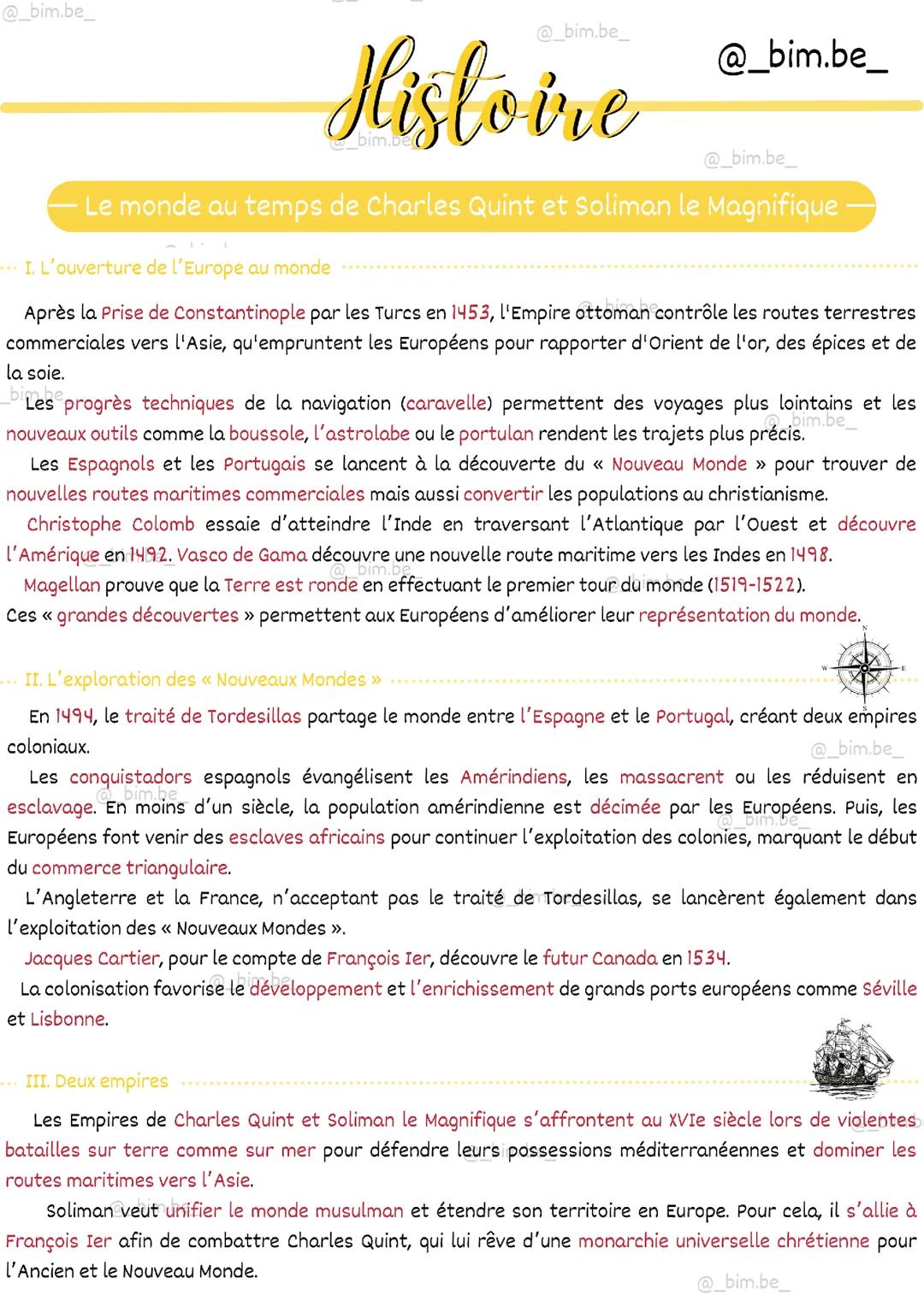 Le monde au temps de Charles Quint et Soliman le Magnifique