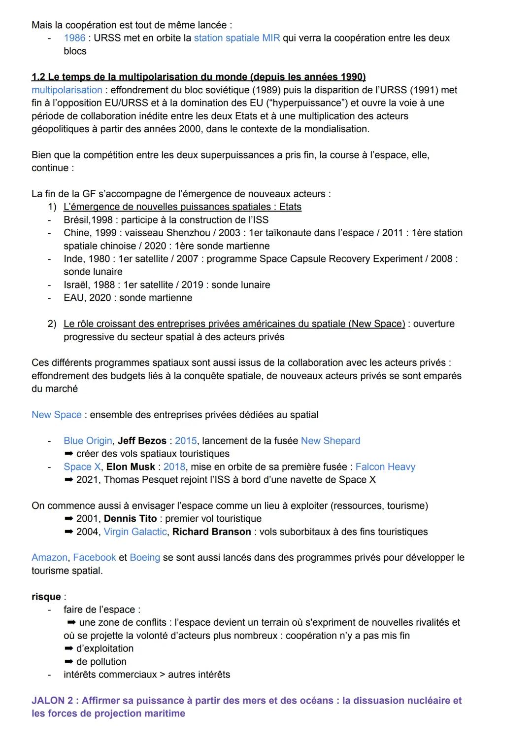 THÈME 1: De nouveaux espaces de conquête
L'étude de ce thème a un double objectif: identifier, au-delà des territoires terrestres, les possi