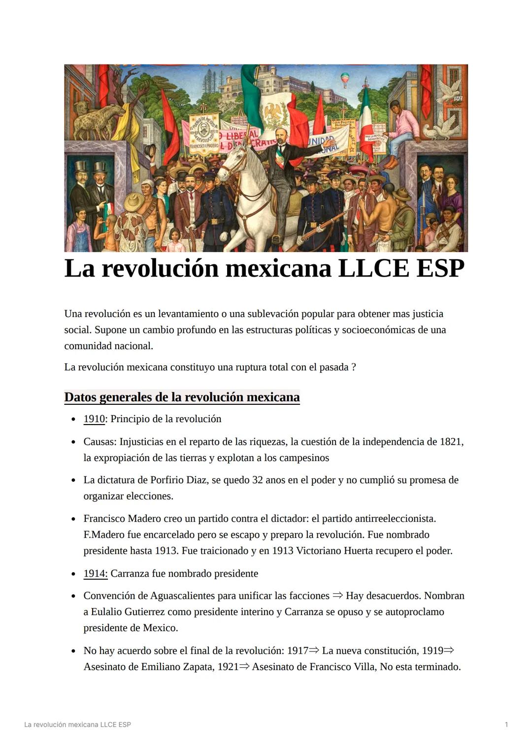 # LIBERAL
## DICRATI
### UNIDAD
UNAL
# La revolución mexicana LLCE ESP
Una revolución es un levantamiento o una sublevación popular para o