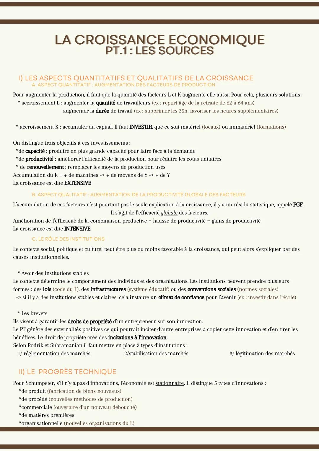 La croissance économique