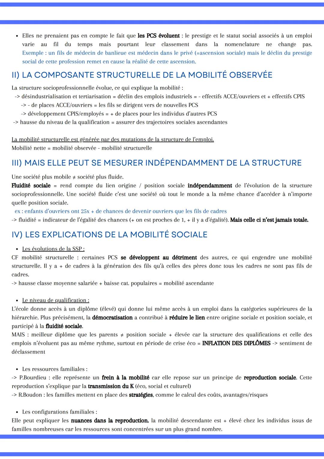 LA MOBILITÉ SOCIALE
On sait que les statuts sociaux ne sont plus attribués de manière déterminée, rigide et définitive. La société est dite