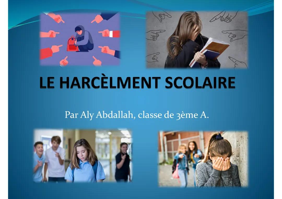 Le harcèlement scolaire