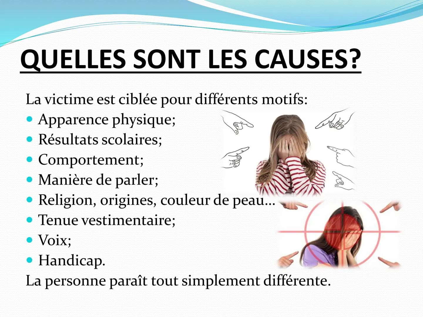 D
LE HARCÈLMENT SCOLAIRE
Par Aly Abdallah, classe de 3ème A. SOMMAIRE
Pourquoi avoir choisi ce sujet?
⚫ Définition du harcèlement scolaire
•
