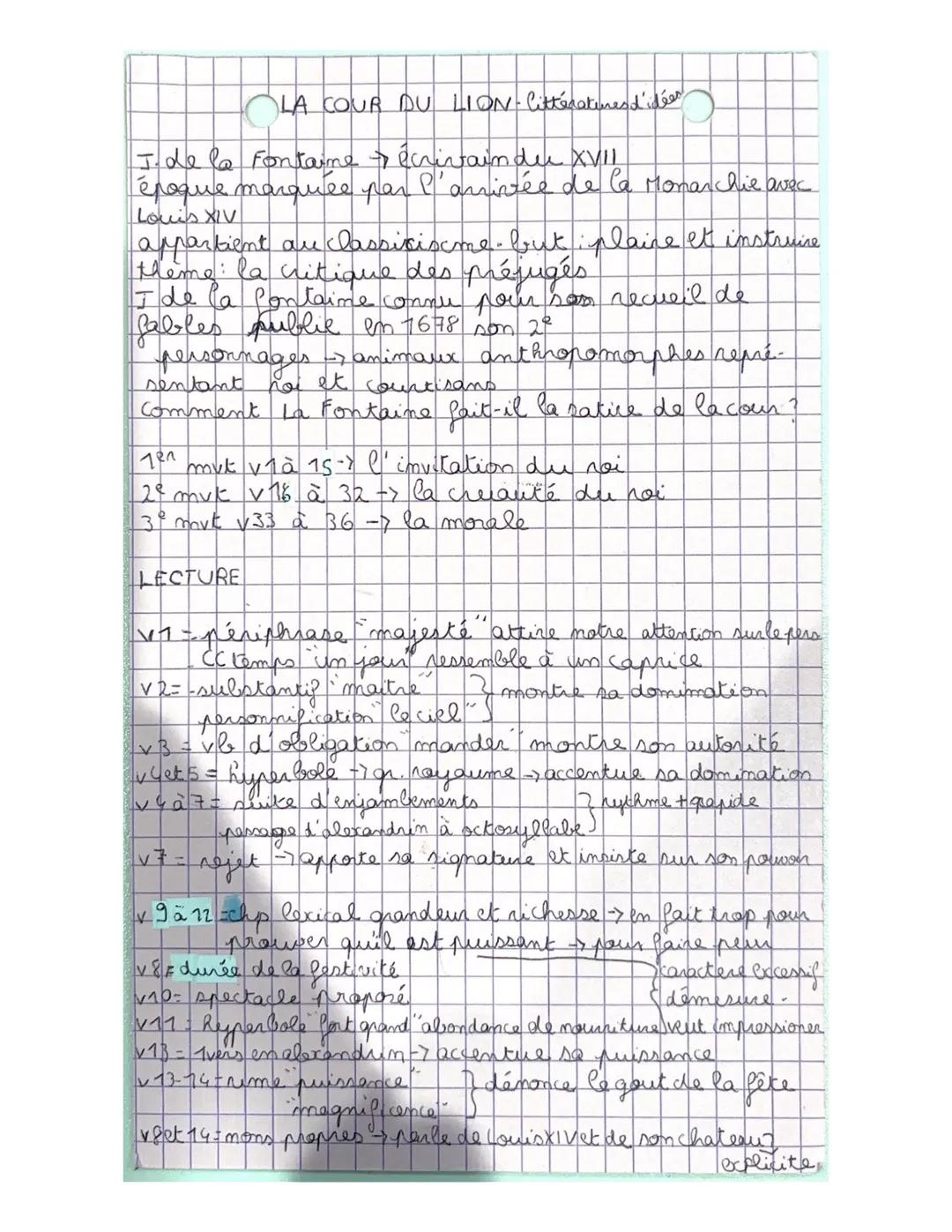 HOLA COUR DU LION- littératures d'idées
J. de la Fontaine écrivainder XVII
époque marquée par l'arrivée de la Monarchie avec
Louis XIV
appar