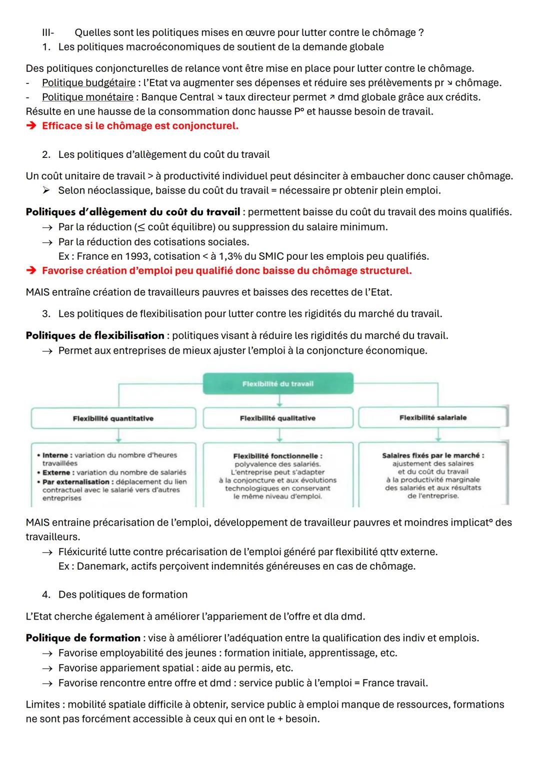 |-
FICHE DE REVISION: CHAPITRE X - Lutter contre le Chômage
Comment définir et mesurer l'emploi, le chômage et le sous-emploi ?
1. Les indic