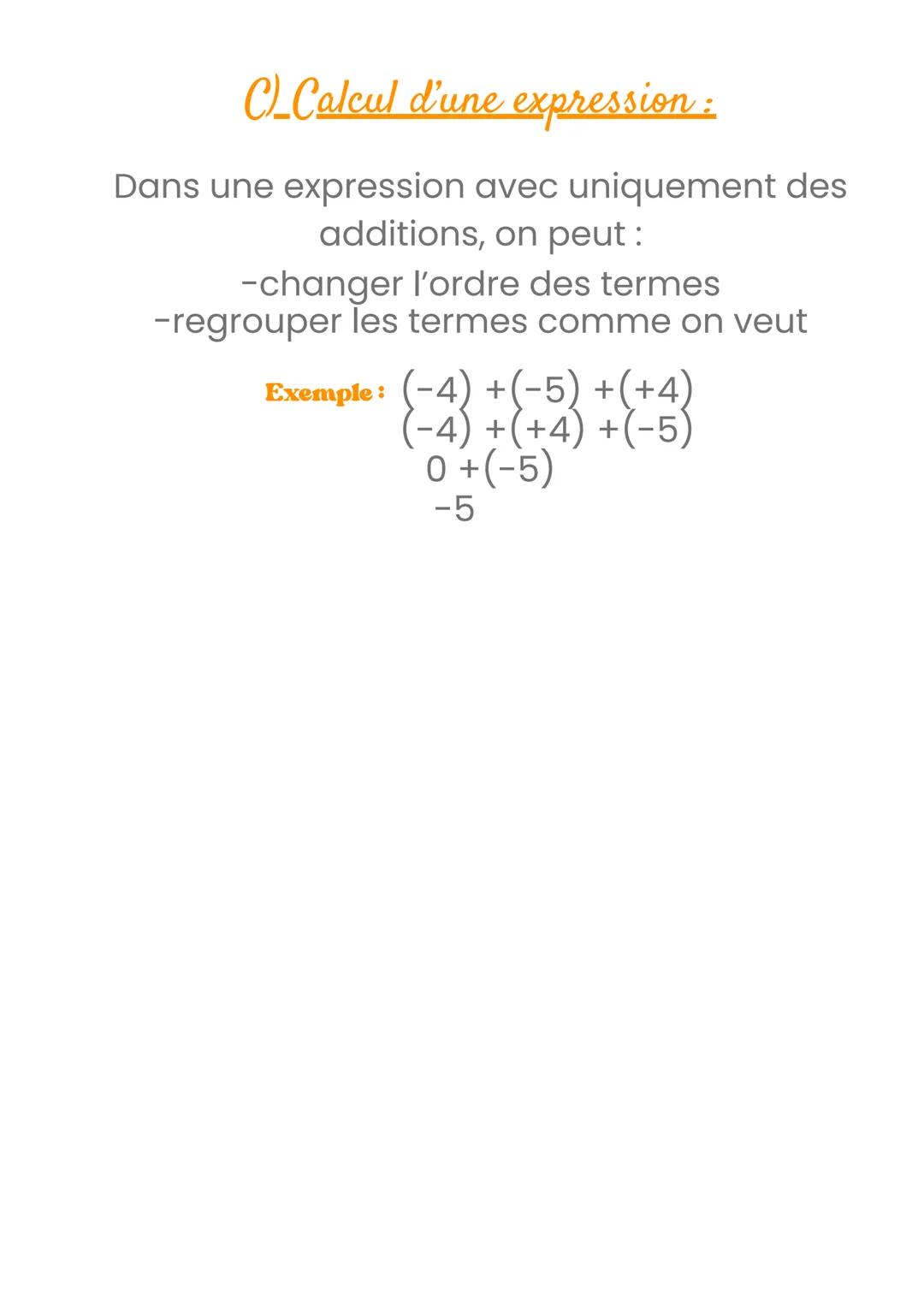 MATHS: ADDITIONNER DES
NOMBRES RELATIFS
A) Règles de calcul:
•Lorsque les nombres relatifs ont le même
signe, on conserve le signe et on add