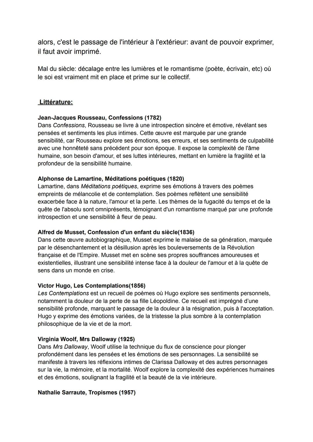 LES EXPRESSIONS DE LA SENSIBILITÉ
Mots clés
intime/intériorité
communication/langage
sympathie/pitié/
compréhension affective
⚫ solipsisme/i