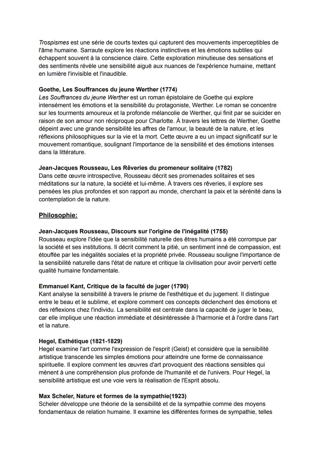 LES EXPRESSIONS DE LA SENSIBILITÉ
Mots clés
intime/intériorité
communication/langage
sympathie/pitié/
compréhension affective
⚫ solipsisme/i