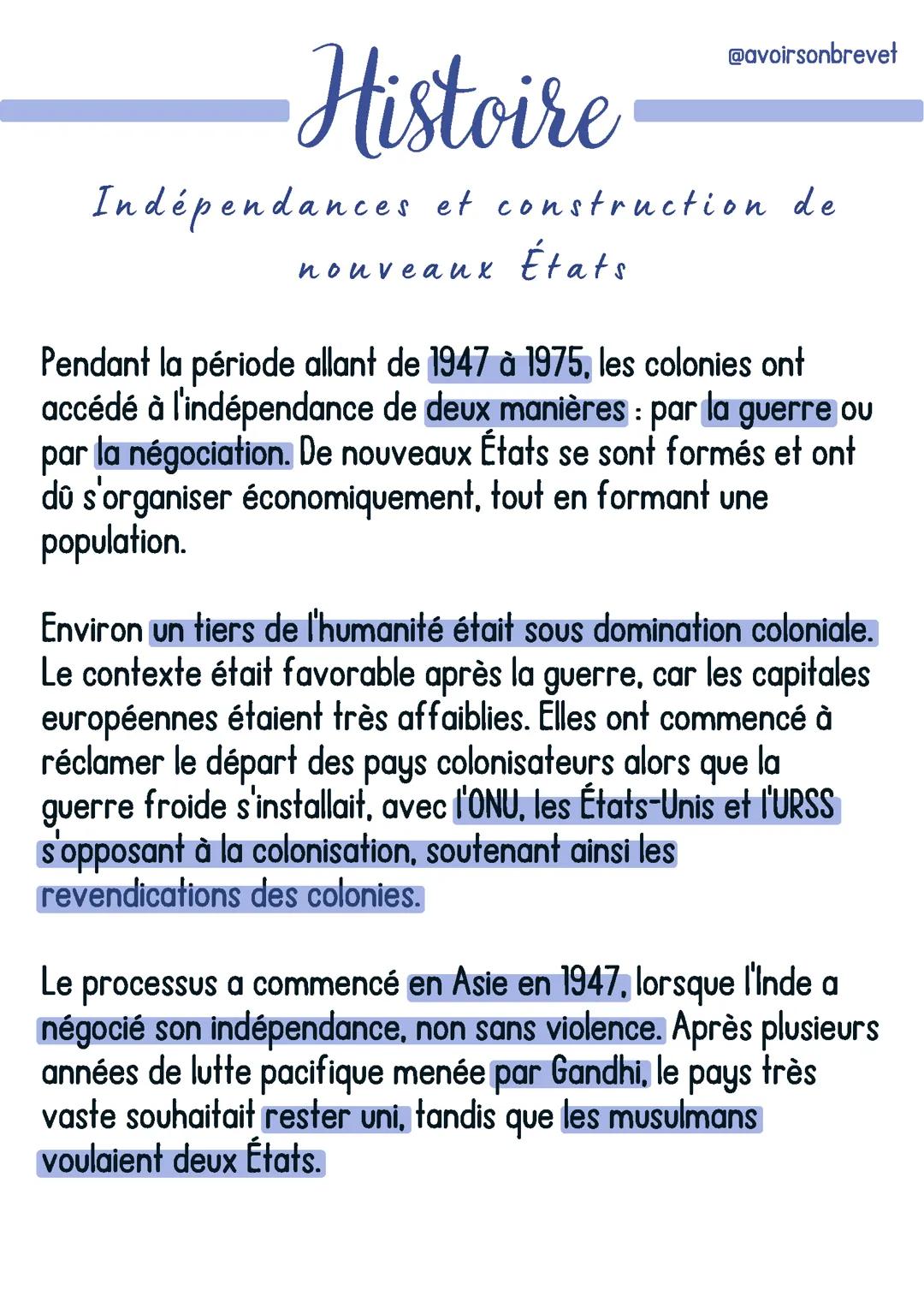 Indépendances et construction de nouveaux états