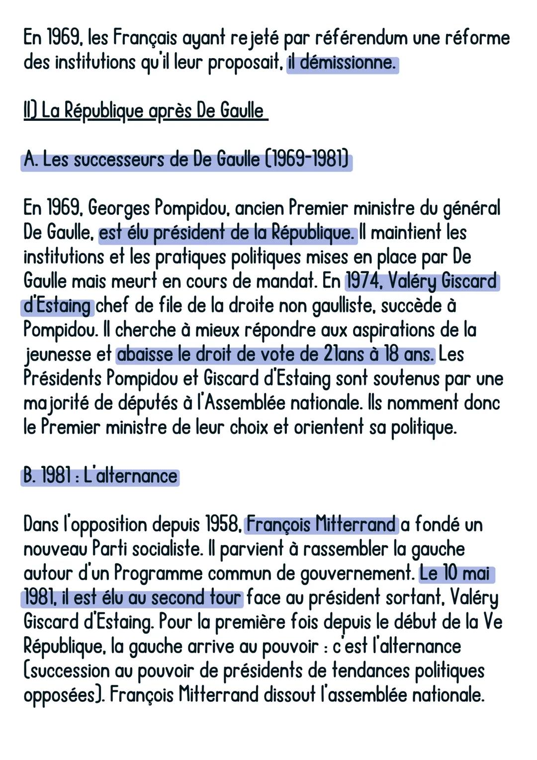 Histoire
La Ve République
La République gaullienne
A. Le retour du Général De Gaulle
@avoirsonbrevet
Fondée en 1946 la IVe République souffr