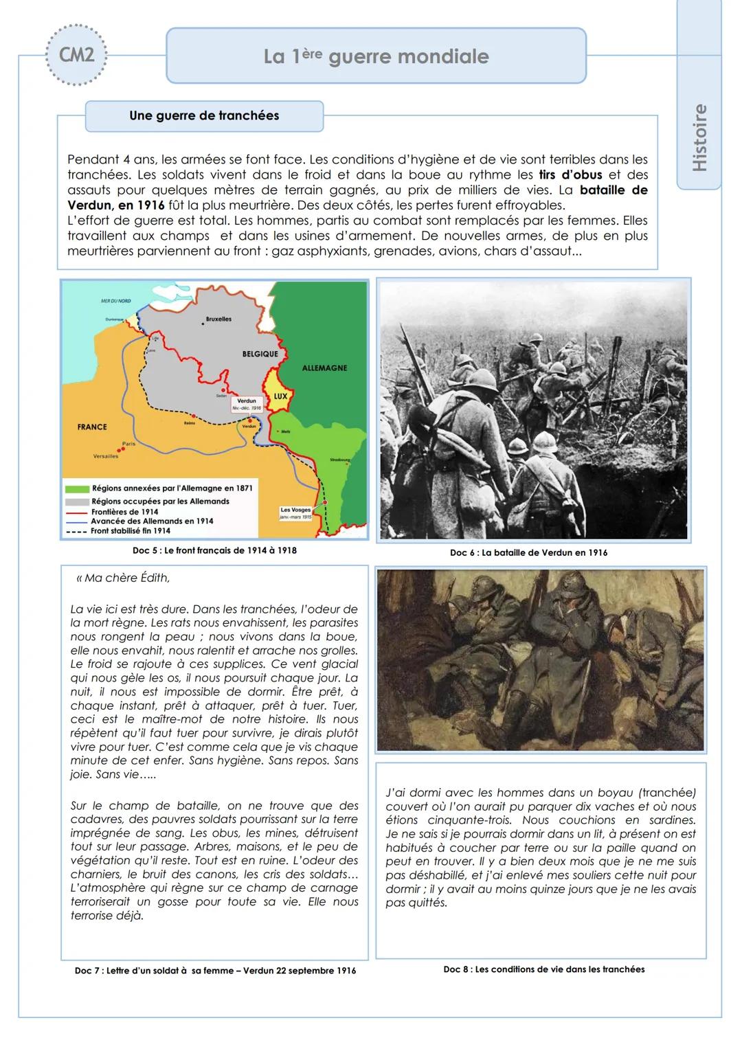 CM2
La 1ère guerre mondiale
Une Europe divisée
Les Européens, en ce début de Siècle sont divisés.
Deux blocs s'opposent: D'un côté, la tripl