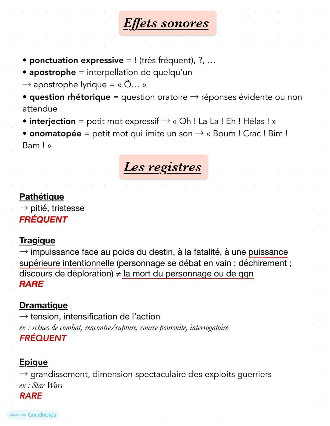 Made with Goodnotes
FRANÇAIS 1re Les figures de style
La comparaison
→ image rapprochant deux éléments, explicitée par un outil comparatif
e