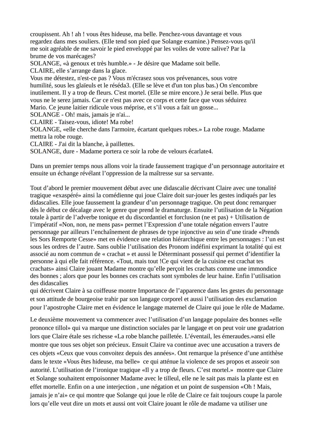 Explication linéaire n°1 extraite de L'Île des Esclaves de Marivaux
INTRODUCTION
Ce texte est un extrait de la pièce de théâtre L'Ile des Es