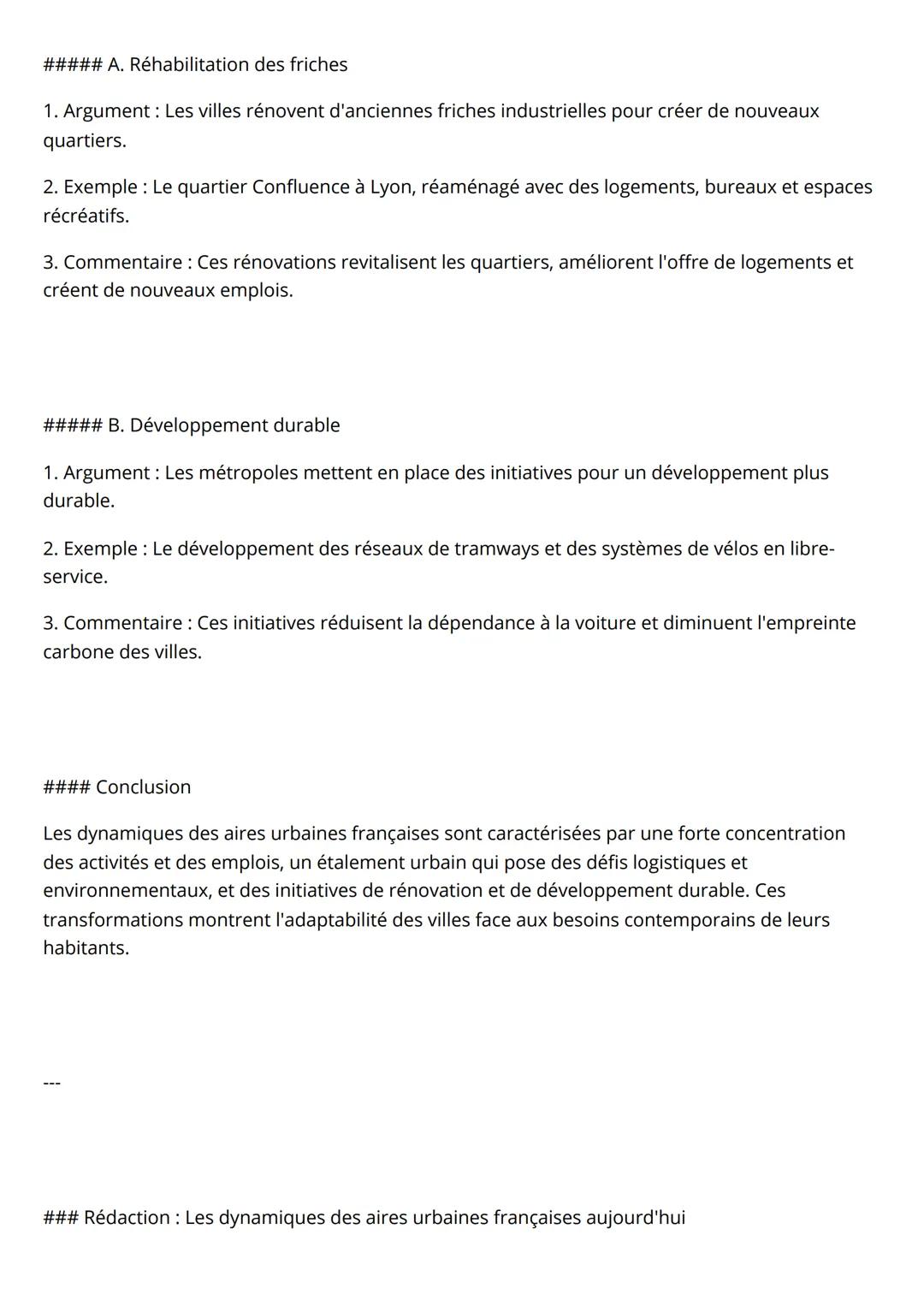 Les dynamiques des aires
urbaines françaises aujourd'hui
### Plan: Les dynamiques des aires urbaines françaises aujourd'hui
#### Introductio