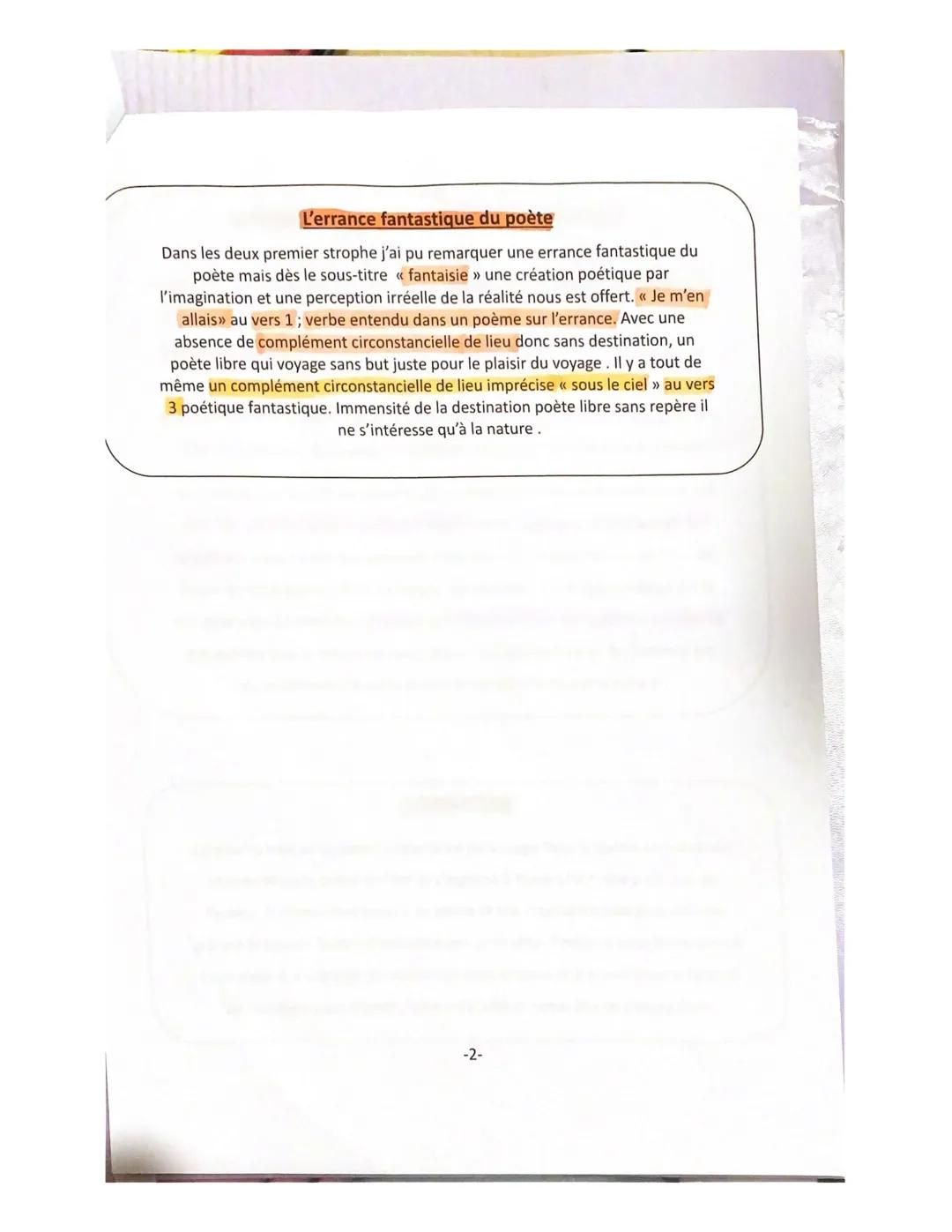EXPLICATION LINEAIRE (TEXTE 2)
«Ma Bohème >>
INTRODUCTION
Les Cahiers de Douai ont été écrit pendant l'été et l'automne 1870, au moment
de l