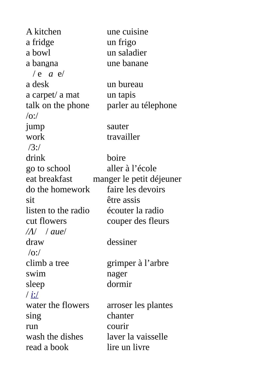 Vocabulary