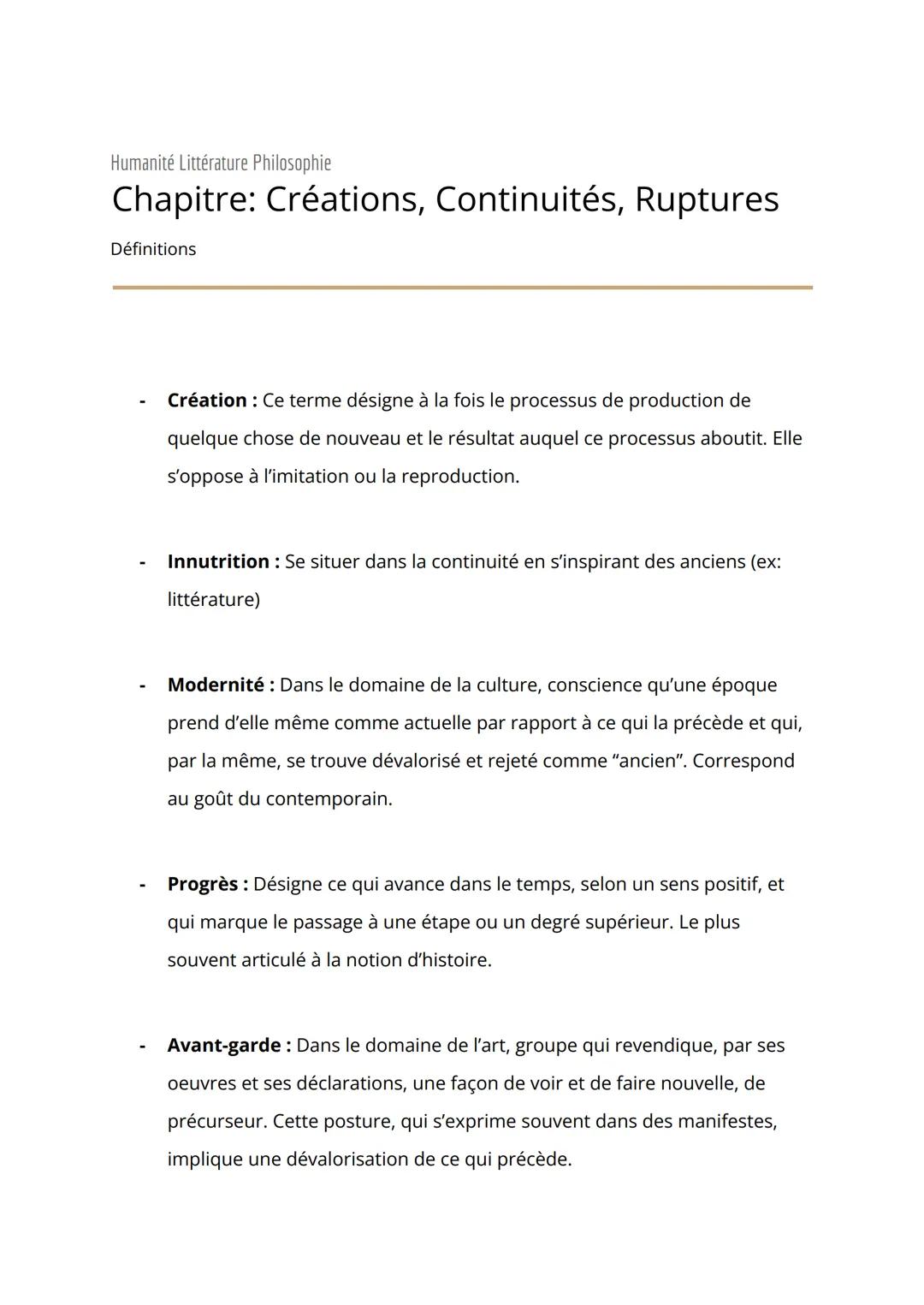 Humanité Littérature Philosophie
# Chapitre: Éducation Transmission
## Émancipation
Définitions
- Éducation: Mise en œuvre des moyens de f